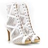 [Vivid] White Lace Up Leather 4